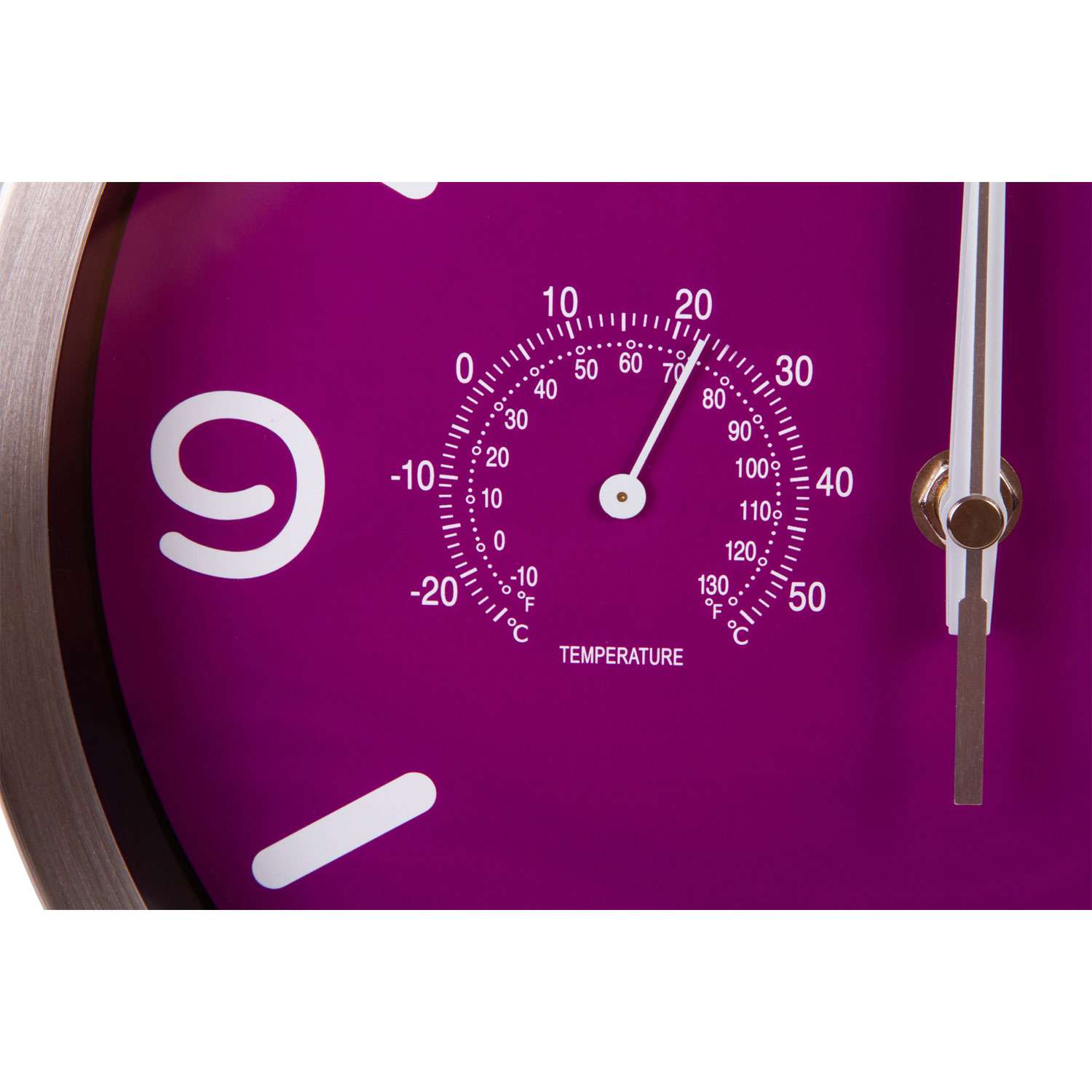 Часы настенные Bresser MyTime ND DCF Thermo/Hygro 25 см фиолетовые - фото 5
