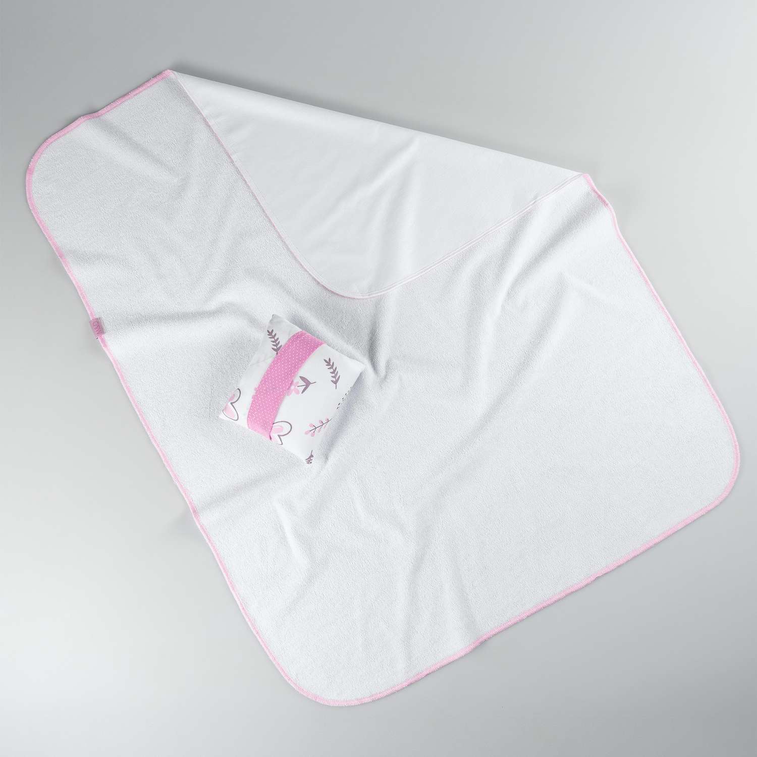 Клеенка-пеленка многоразовая Mrs.Stretch Mr.Jersy непромокаемая цвет белый-ярко-розовый 60х80 см - фото 8
