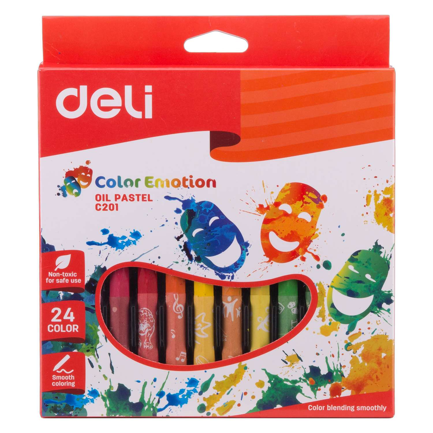 Масляная пастель Deli EC20120 Color Emotion 24 цв. - фото 1