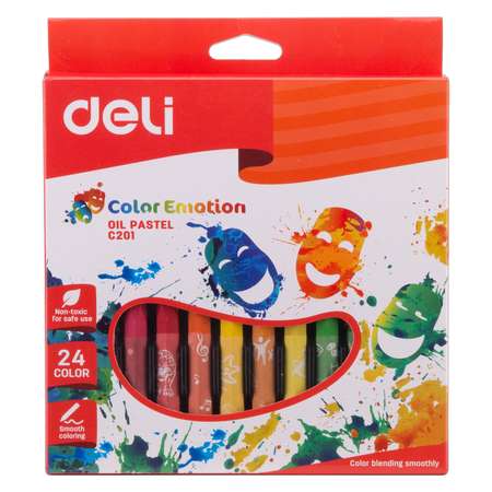Масляная пастель Deli EC20120 Color Emotion 24 цв.