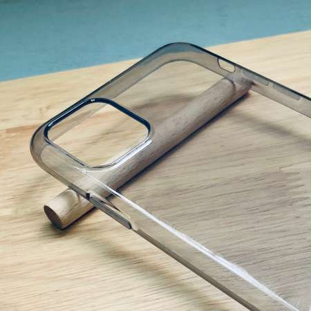 Чехол силиконовый Borofone Anti-Fall прозрачный темный / тонированный плотный на iPhone 11