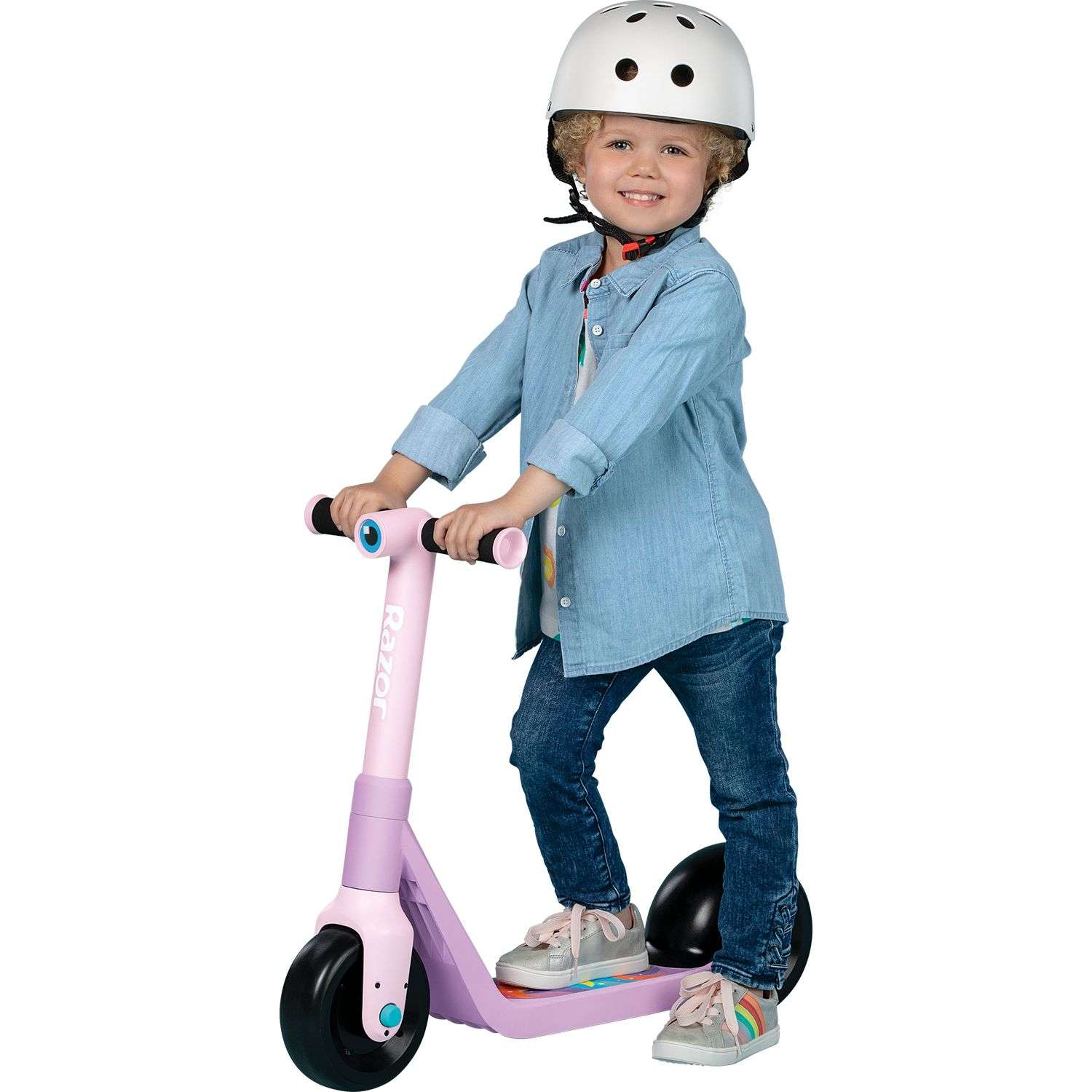 Самокат двухколёсный детский RAZOR Wild Ones Unicorn розовый - устойчивый безопасный для детей от 2 лет - фото 2