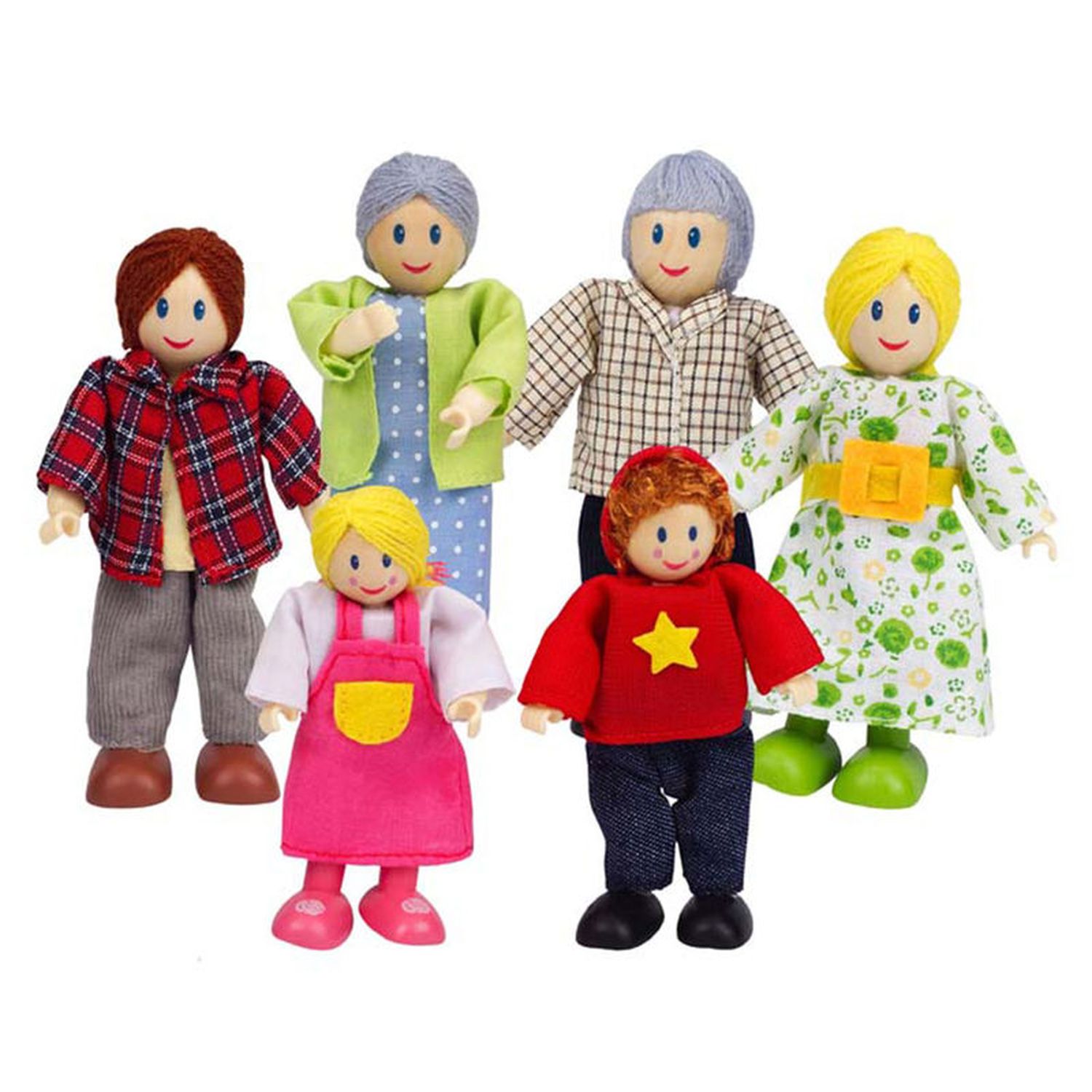 Набор мини-кукол HAPE Счастливая семья европейская E3500_HP E3500_HP - фото 1