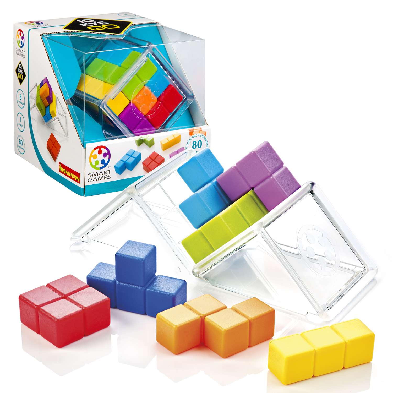 Настольная логическая игра BONDIBON Smart Games головоломка IQ Куб GO - фото 2