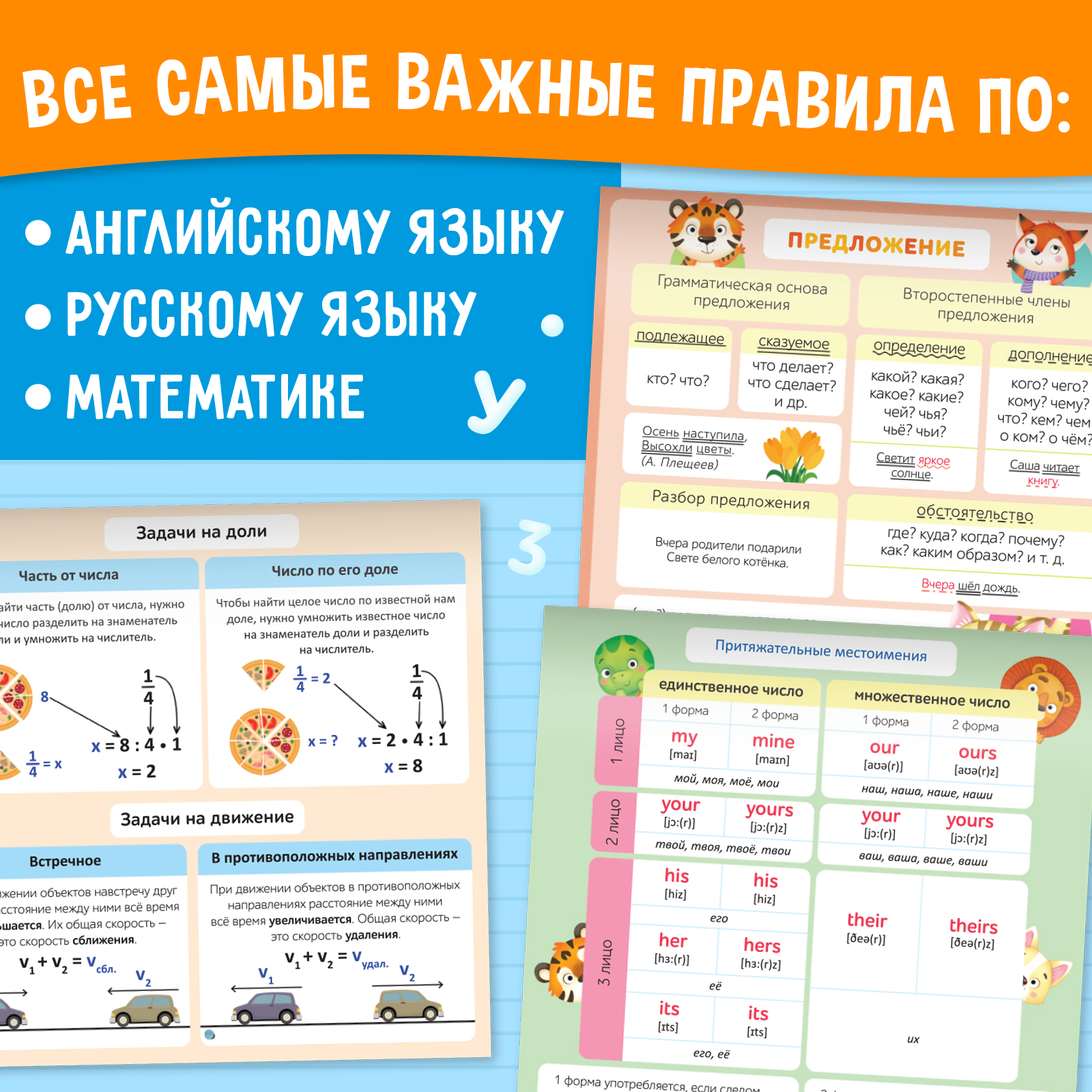 Обучающие плакаты Буква-ленд для начальной школы 3 шт - фото 3