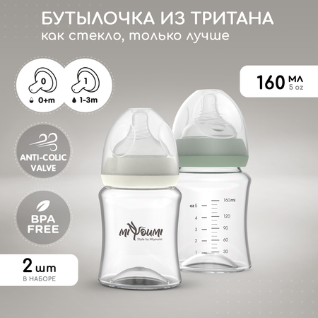 Бутылочка Miyoumi Anti-Colic 160 мл 2 шт.