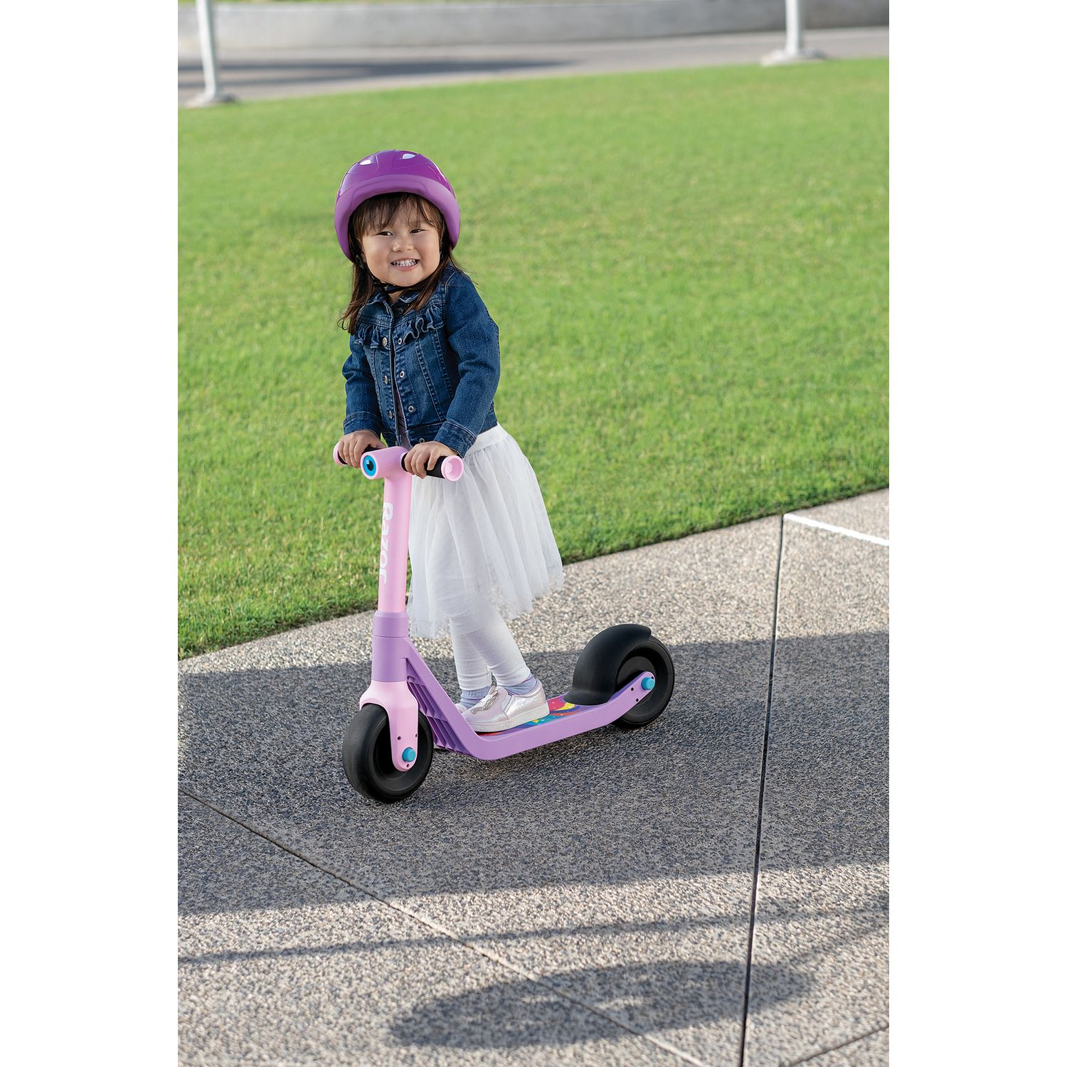 Самокат двухколёсный детский RAZOR Wild Ones Unicorn розовый - устойчивый безопасный для детей от 2 лет - фото 11