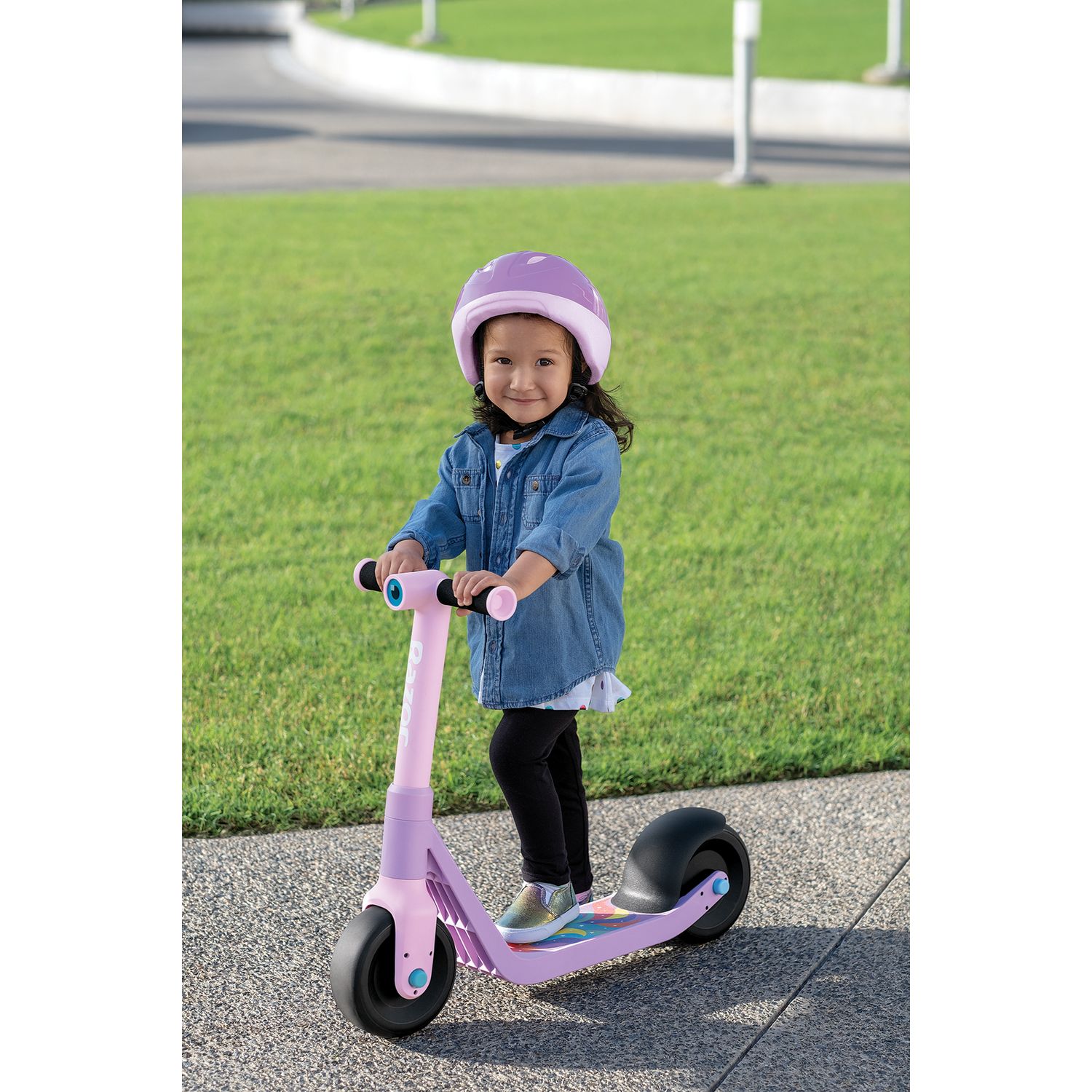 Самокат двухколёсный детский RAZOR Wild Ones Unicorn розовый - устойчивый безопасный для детей от 2 лет - фото 10