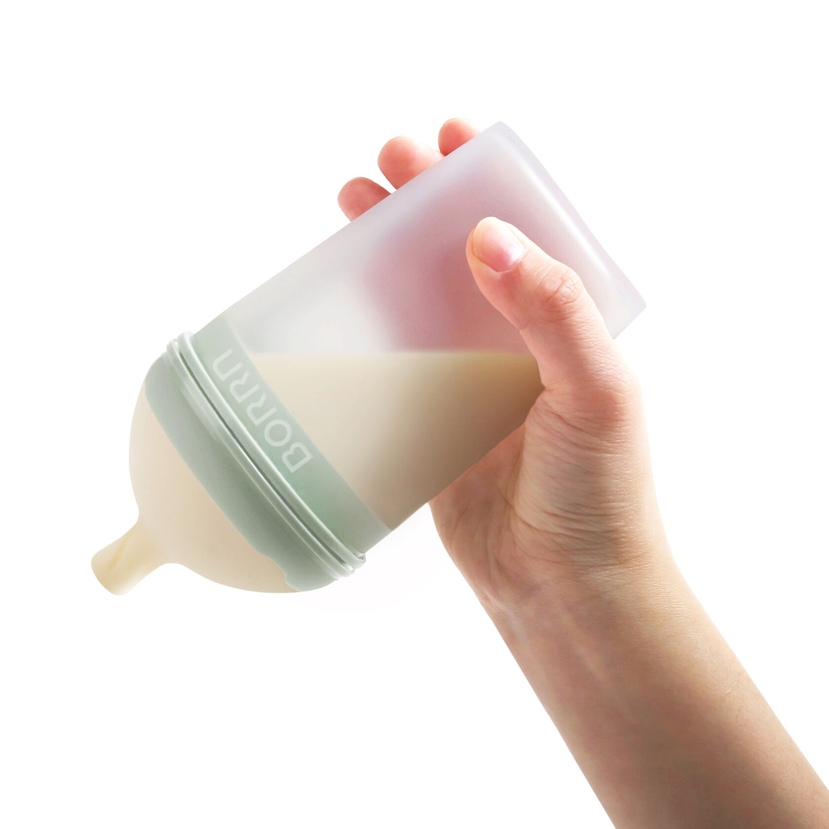 Бутылочка антиколиковая BORRN Baby Feeding Bottle 240 мл зелёная - фото 3