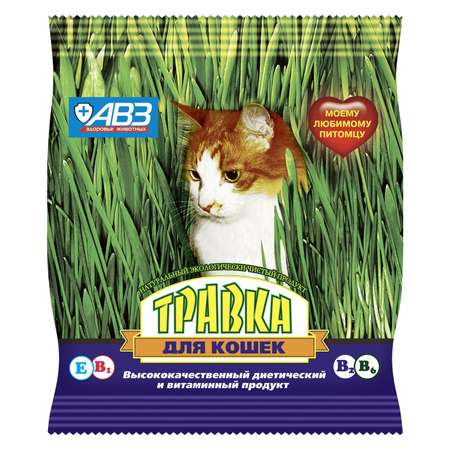Пищевая добавка для кошек АВЗ Травка смесь семян злаковых трав 30г 14846