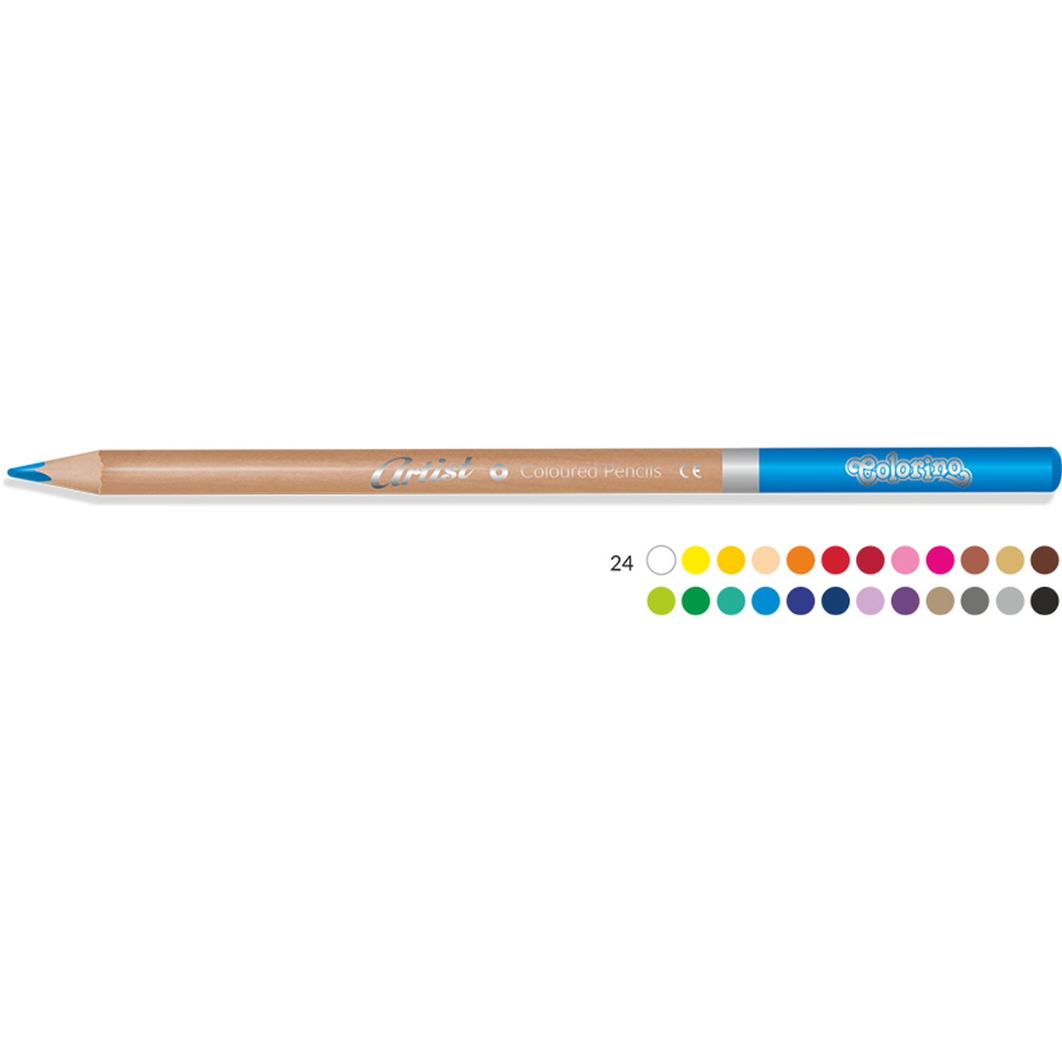 Цветные карандаши COLORINO Artist 24 цвета в металлической коробке - фото 2