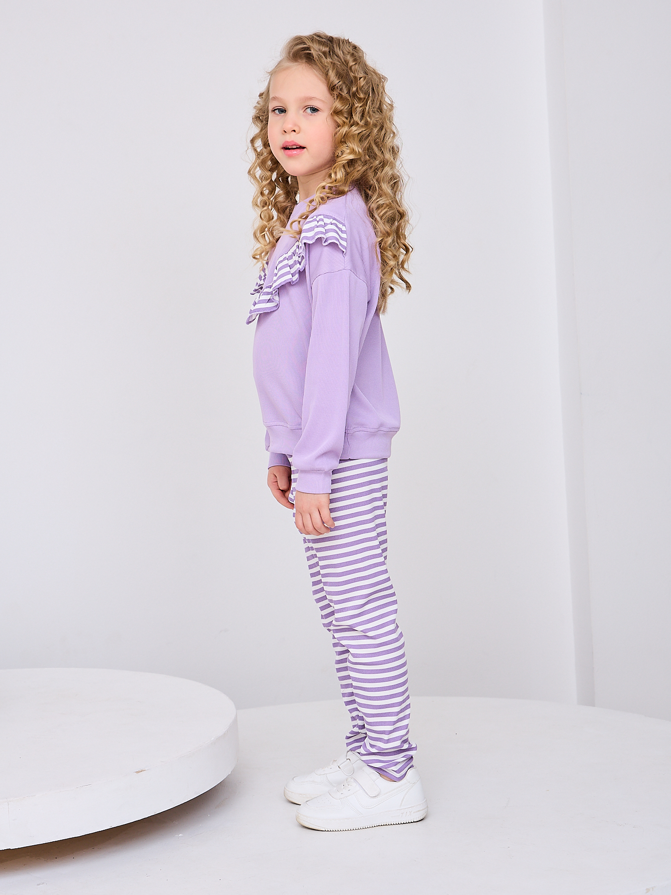 Комплект Mil Art kids 1902201531SUIT-GIRL-POLOSKA-PURPLE - фото 4