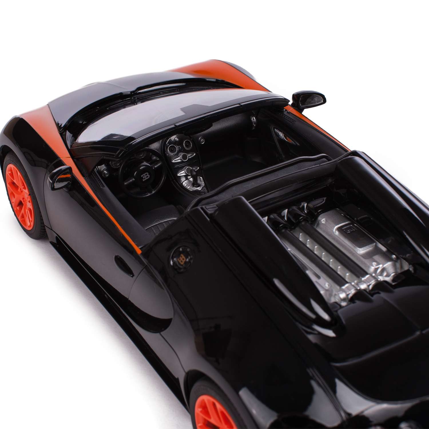 Машинка на радиоуправлении Rastar Bugatti Vitesse USB 1:14 Черная - фото 7