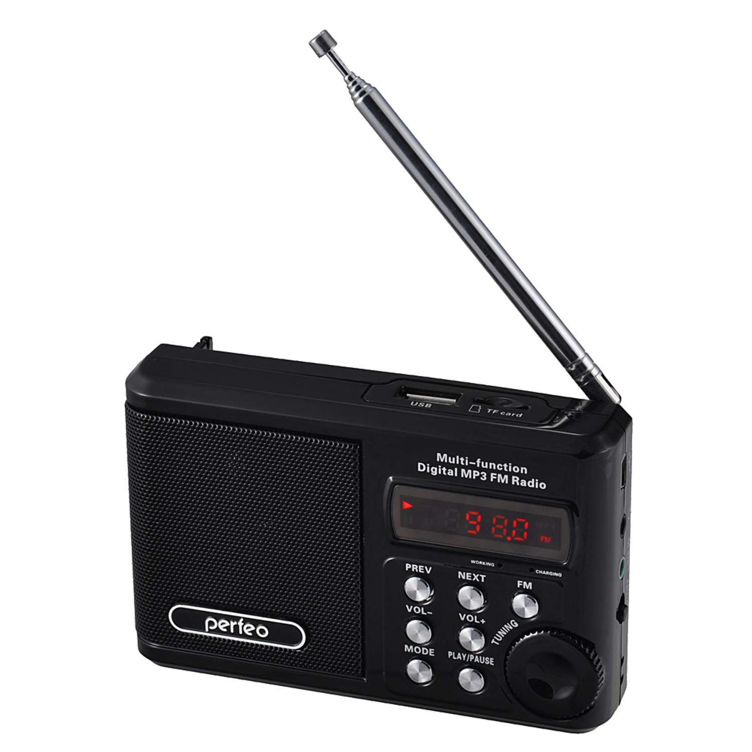 Радиоприемник Perfeo Sound Ranger УКВ+FM MP3 USB TF USB-audio BL-5C 1000mAh черный SV922BK - фото 1