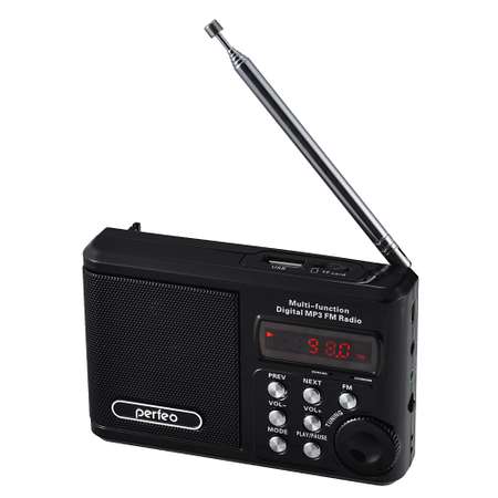 Радиоприемник Perfeo Sound Ranger УКВ+FM MP3 USB TF USB-audio BL-5C 1000mAh черный SV922BK