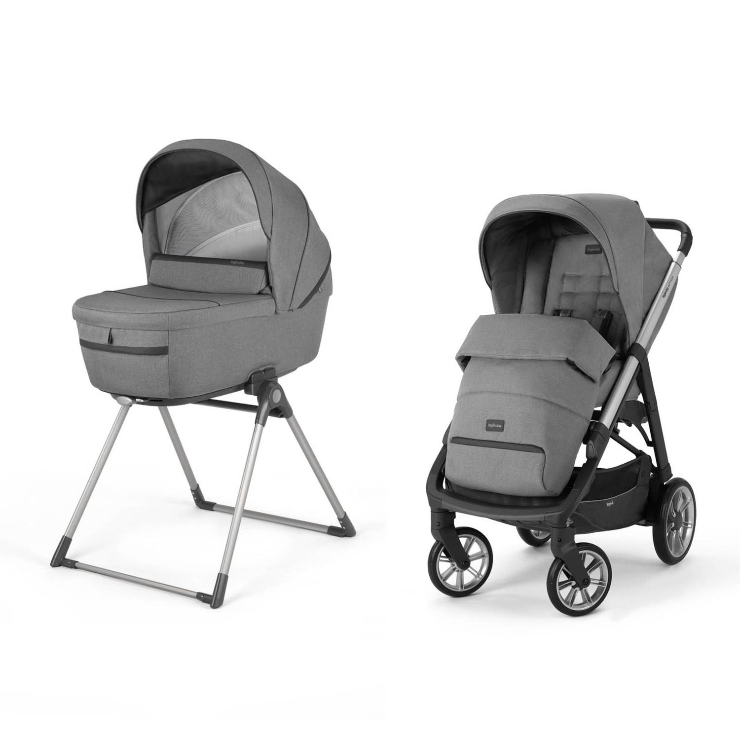 Коляска 2в1 Inglesina Aptica System Duo Kensigton Grey - фото 12