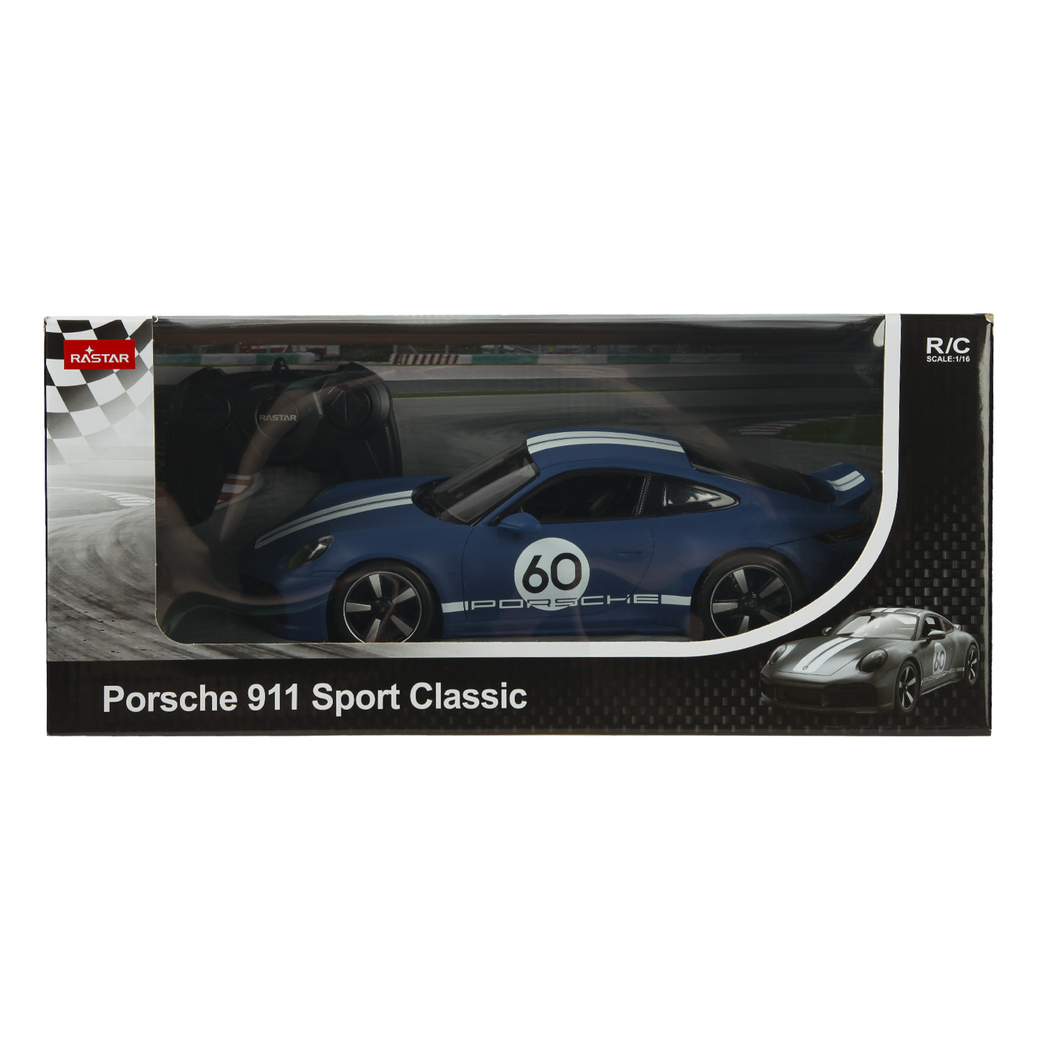 Машина Rastar 1:16 Р/У Porsche 911 Sport Classic Синяя 94900 - фото 2