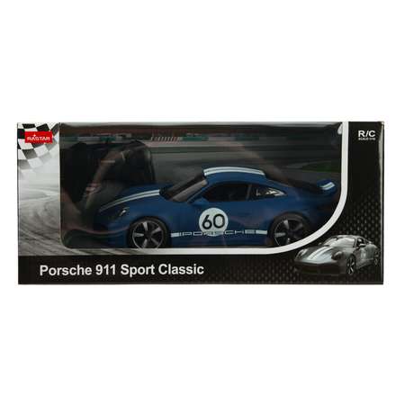 Машина Rastar 1:16 Р/У Porsche 911 Sport Classic Синяя 94900