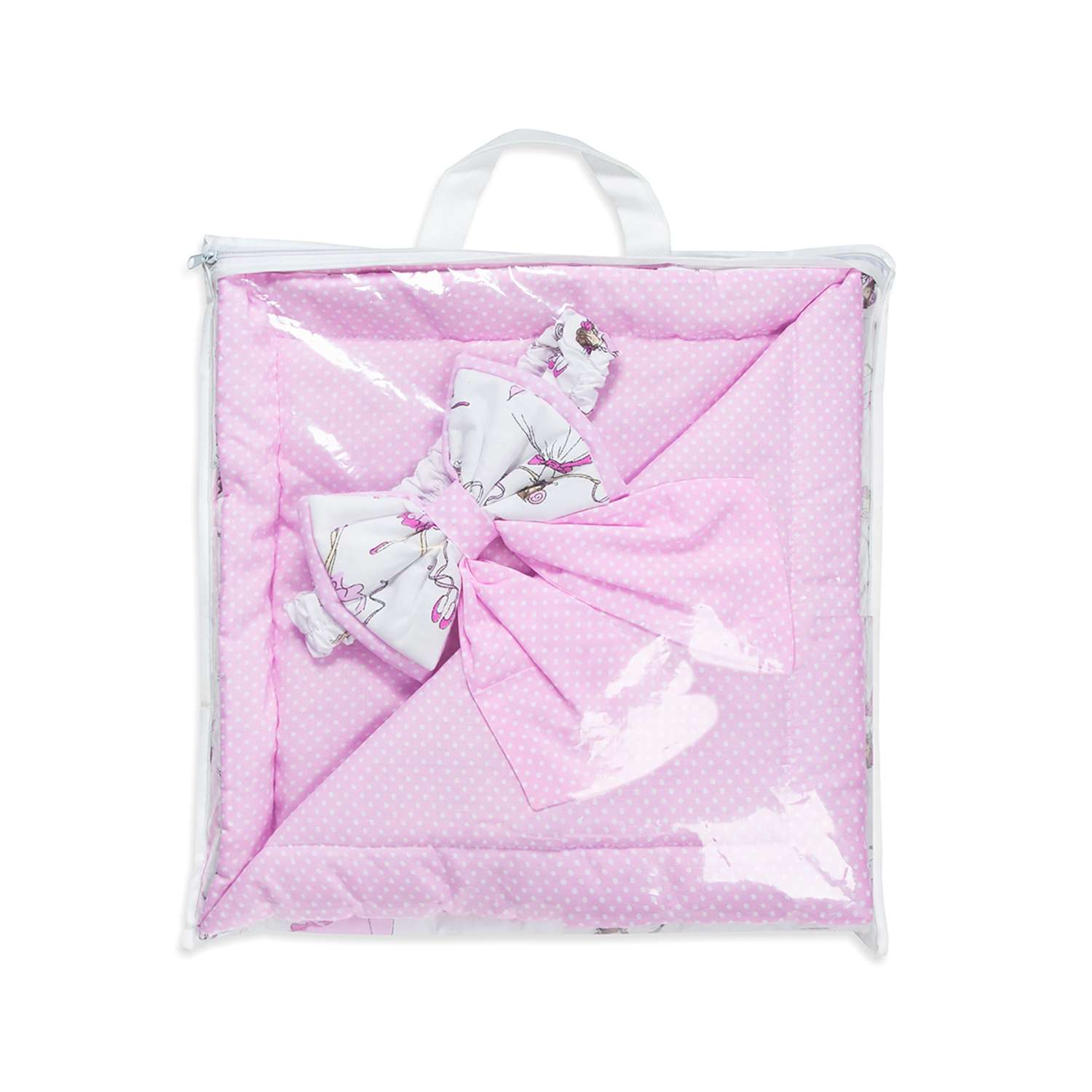 Конверт-одеяло Чудо-чадо для новорожденного на выписку Времена года балерины/розовый - фото 5
