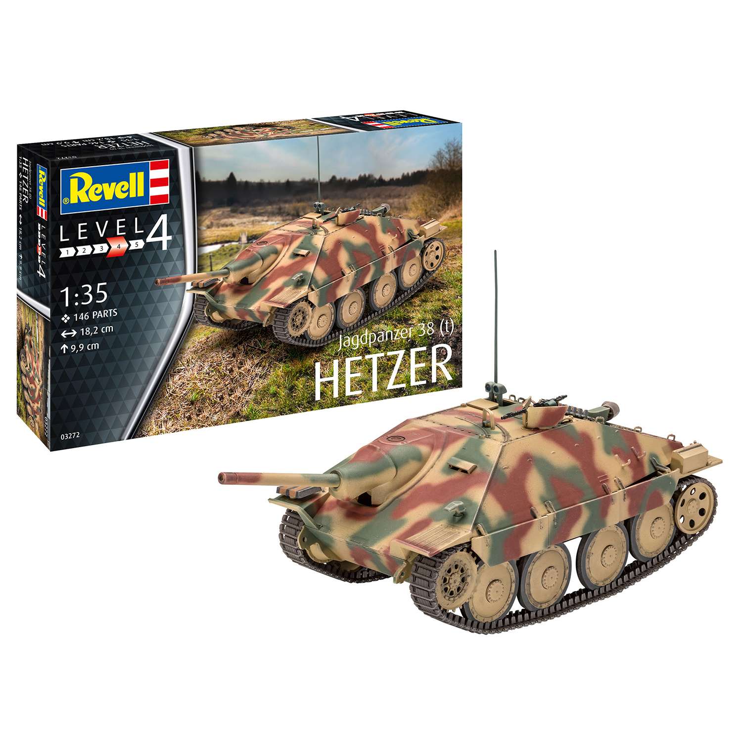 Сборная модель Revell Истребитель танков Jagdpanzer 38 t 03272 - фото 2