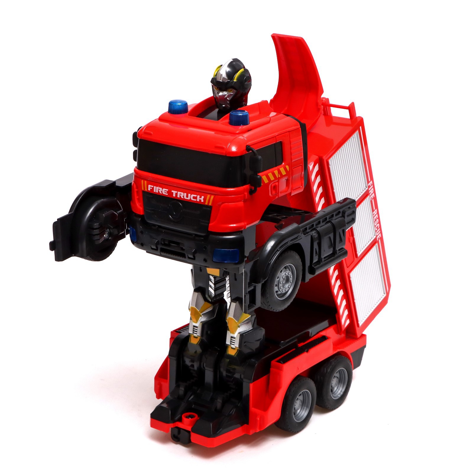 Робот Автоград радиоуправляемый «Пожарная машина» трансформируется световые и звуковые эффекты - фото 5