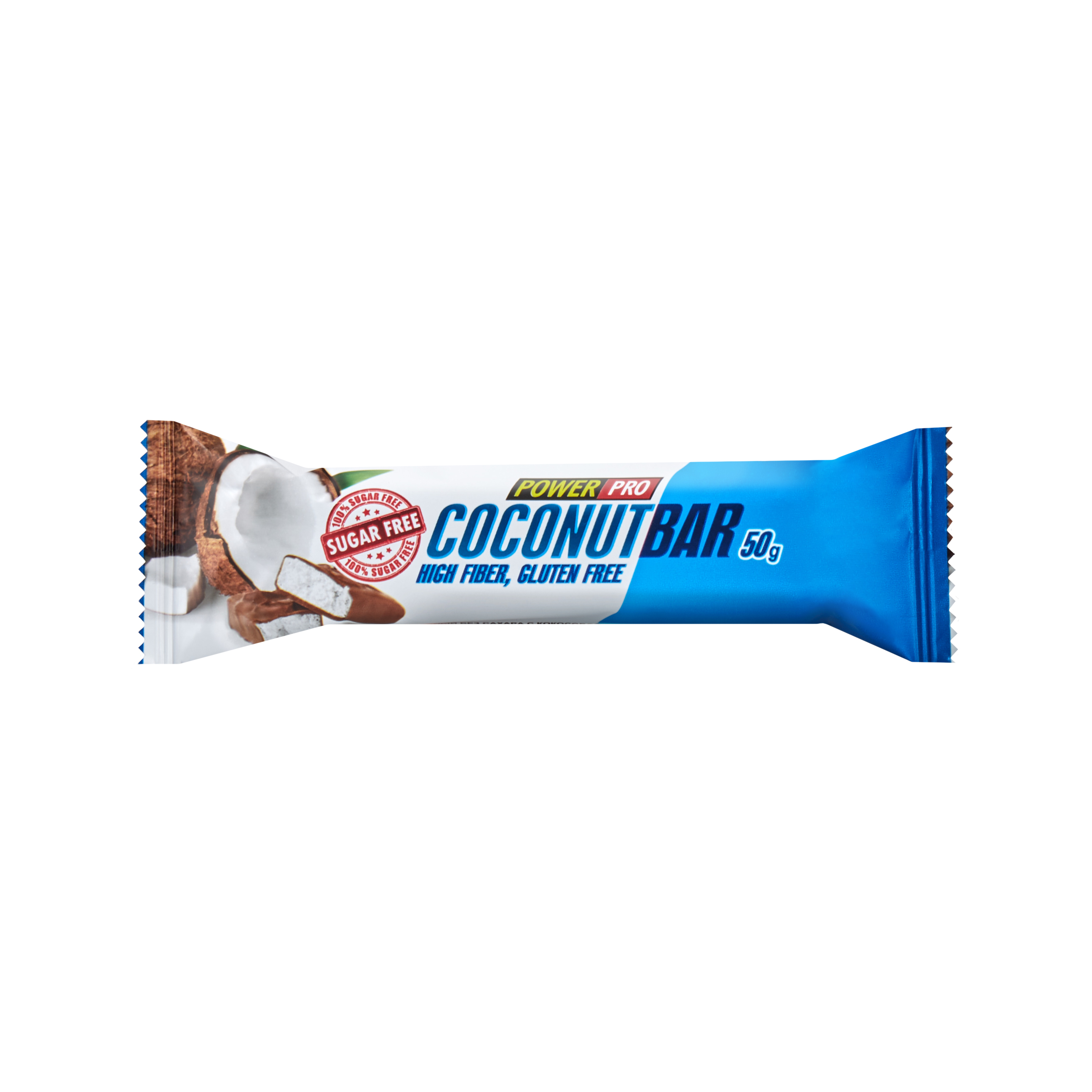 Батончик без сахара POWER PRO Coconut Bar в темном шоколаде 50г - фото 2