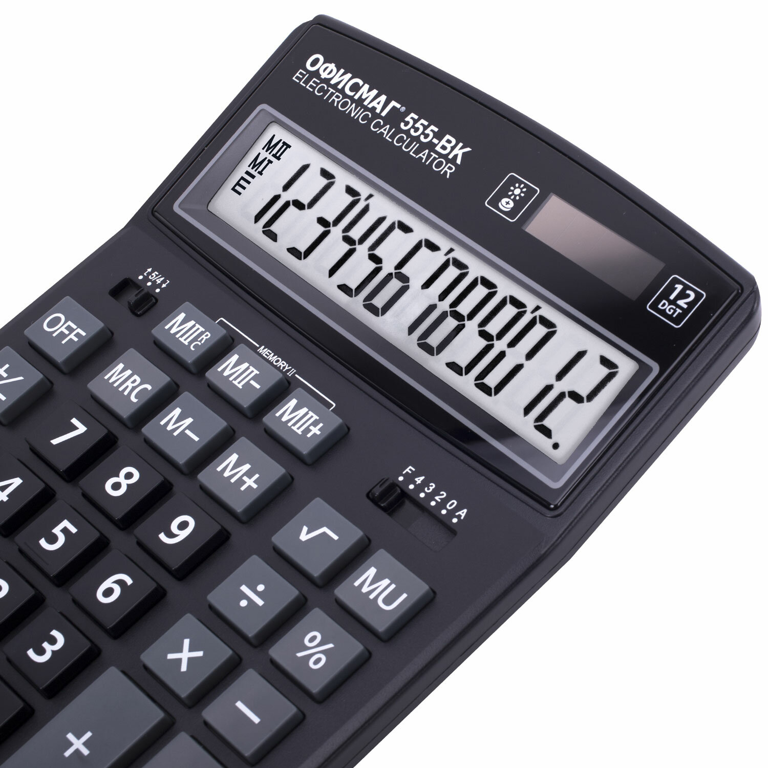 Калькулятор настольный ОФИСМАГ большой бухгалтерский 12 разрядов - фото 7