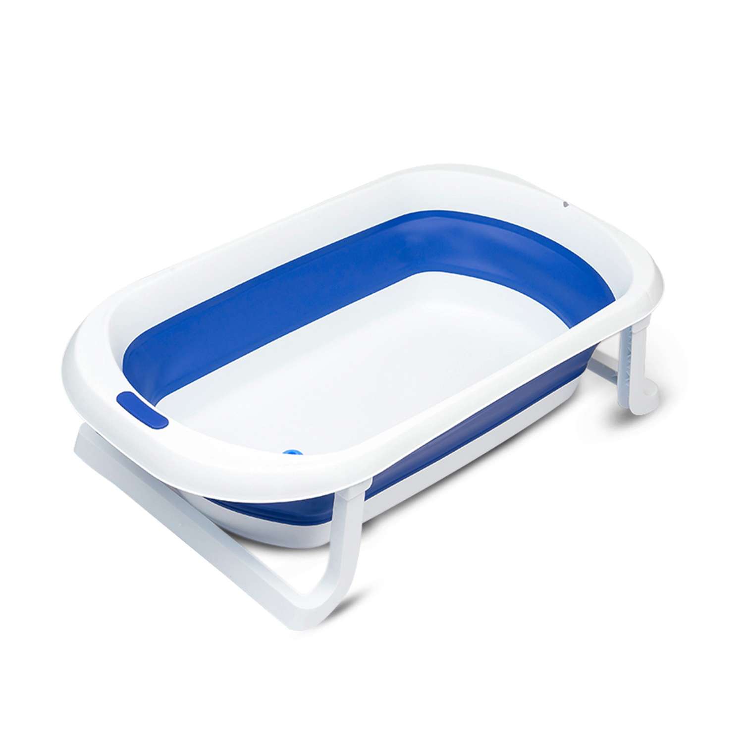 Детская складная ванночка Solmax для купания новорожденных синяя - фото 12