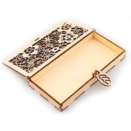 Подарочная коробка Символик Цветы замок-листик
