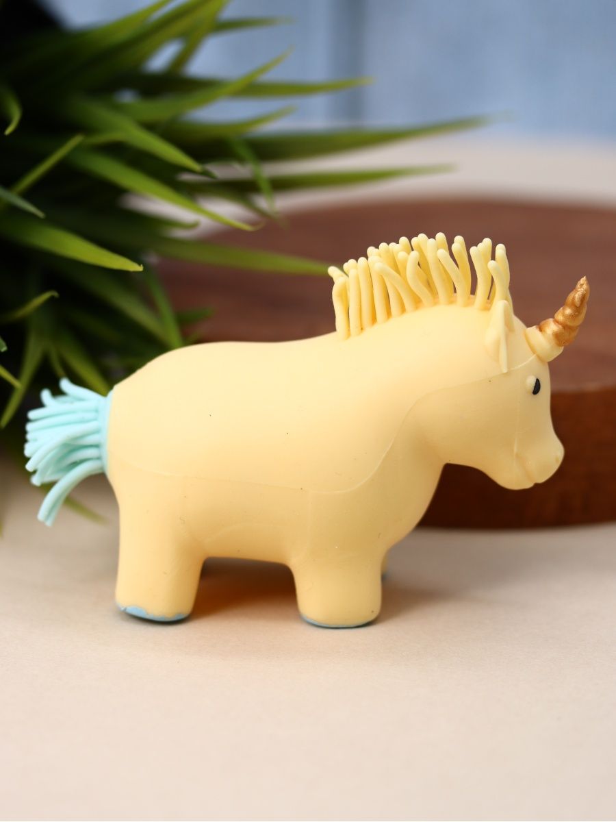 Мялка-антистресс iLikeGift Squeeze unicorn yellow - фото 1