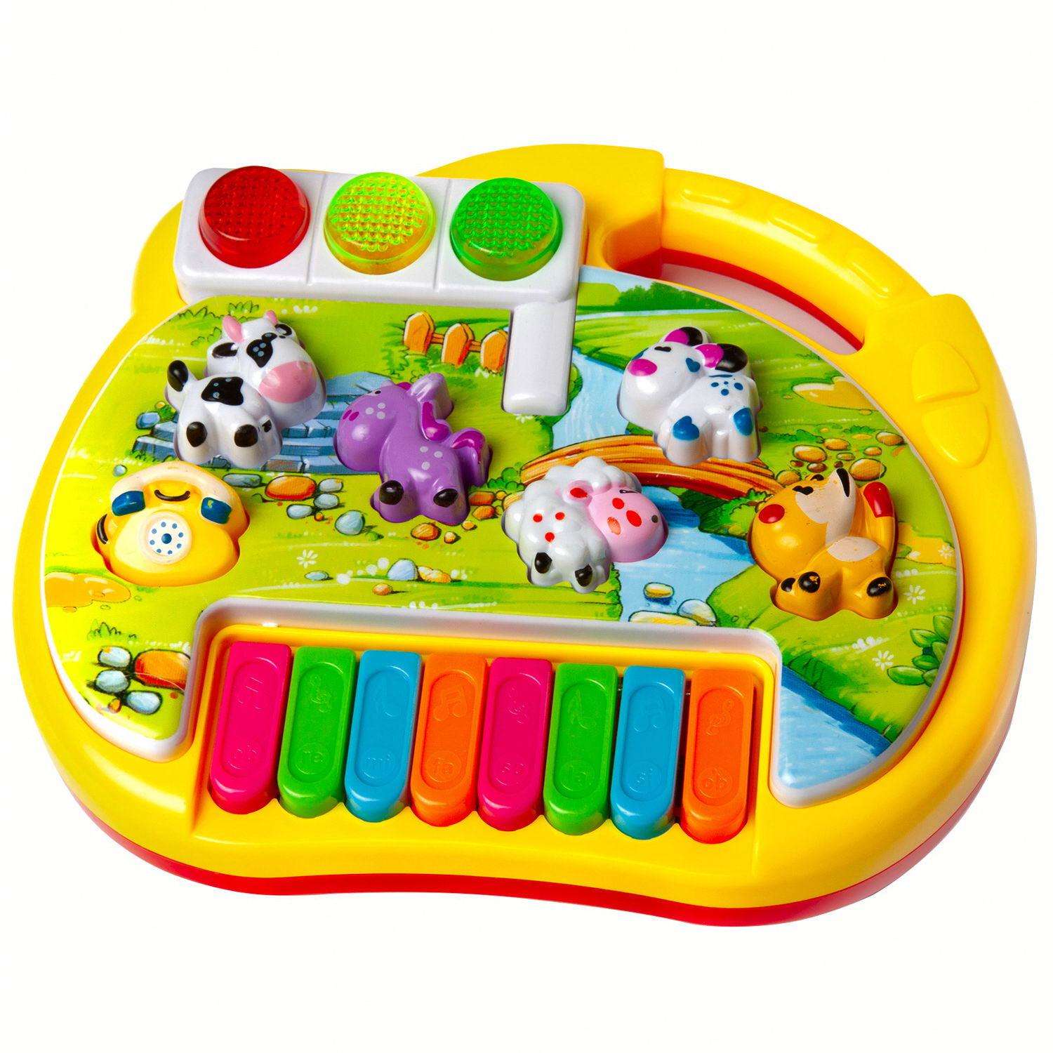 Музыкальная игрушка Junfa пианино звуки животных световые эффекты - фото 4