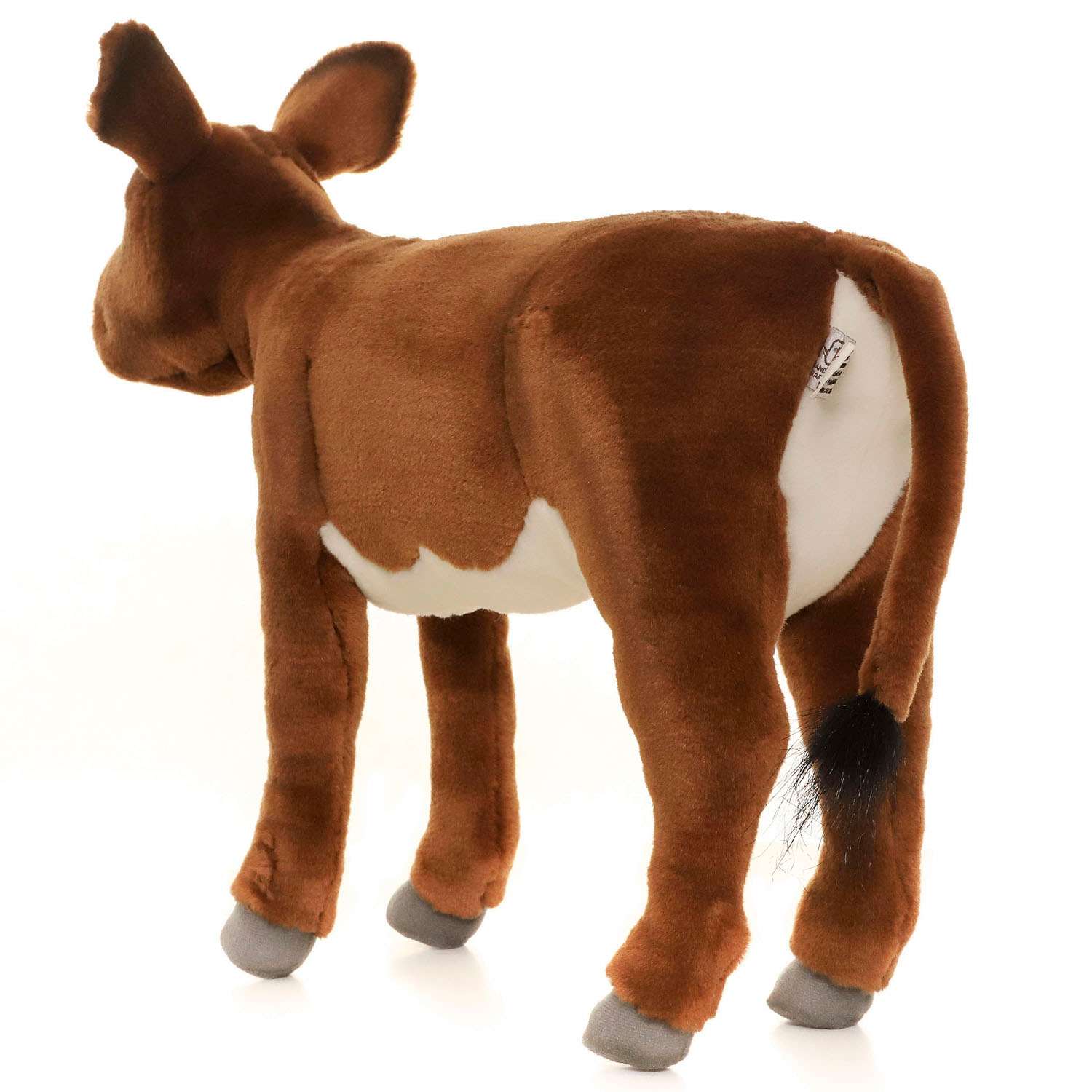 Реалистичная мягкая игрушка HANSA Бык телёнок коричневый 34 см - фото 9