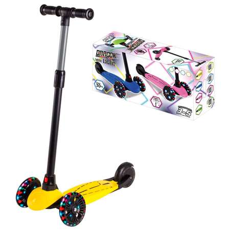 Самокат Cool Wheels детский трехколесный со светящимися колесами