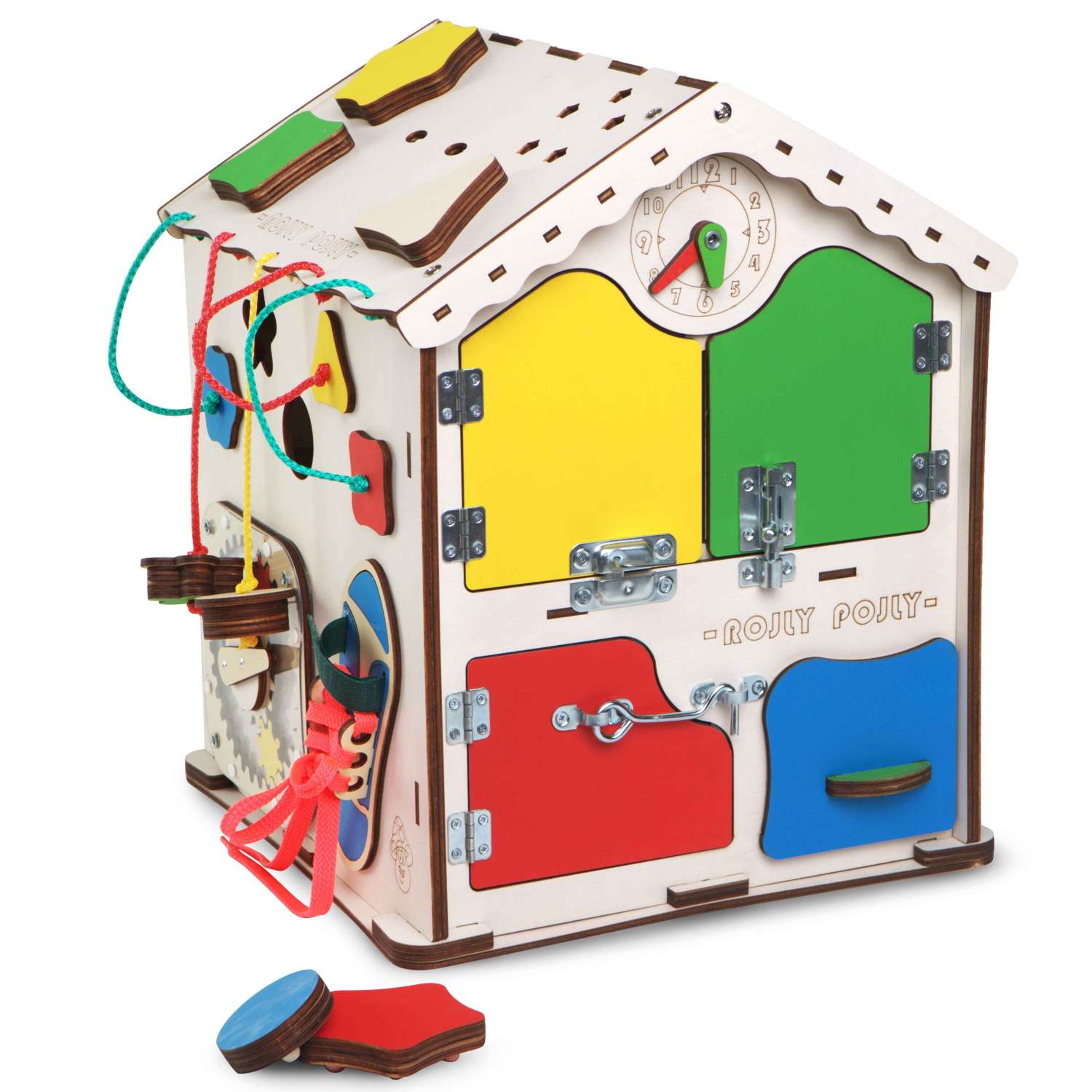 Бизиборд Jolly Kids Развивающий домик со светом - фото 4