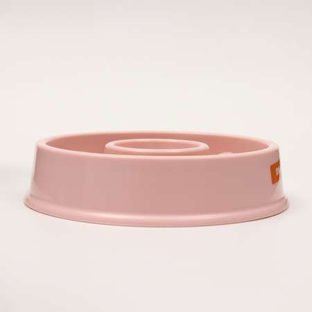Миска Пижон Медленное кормление от переедания 20.5х20.5х4.5 см розовая 150 мл