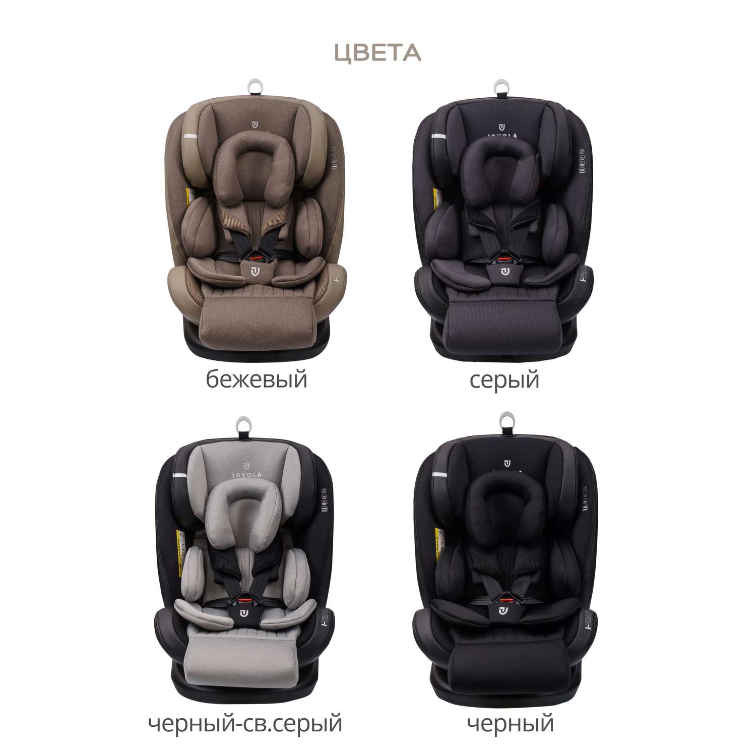 Автокресло JOVOLA I-TRAVEL ISOFIX группа 0+1+2+3 (0-36 кг) черный - фото 14