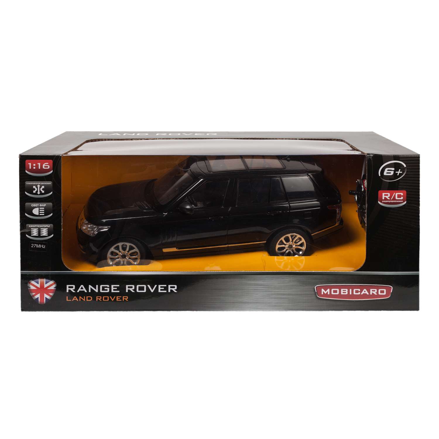 Машинка на радиоуправлении Mobicaro Range Rover 1:16 Чёрная - фото 3