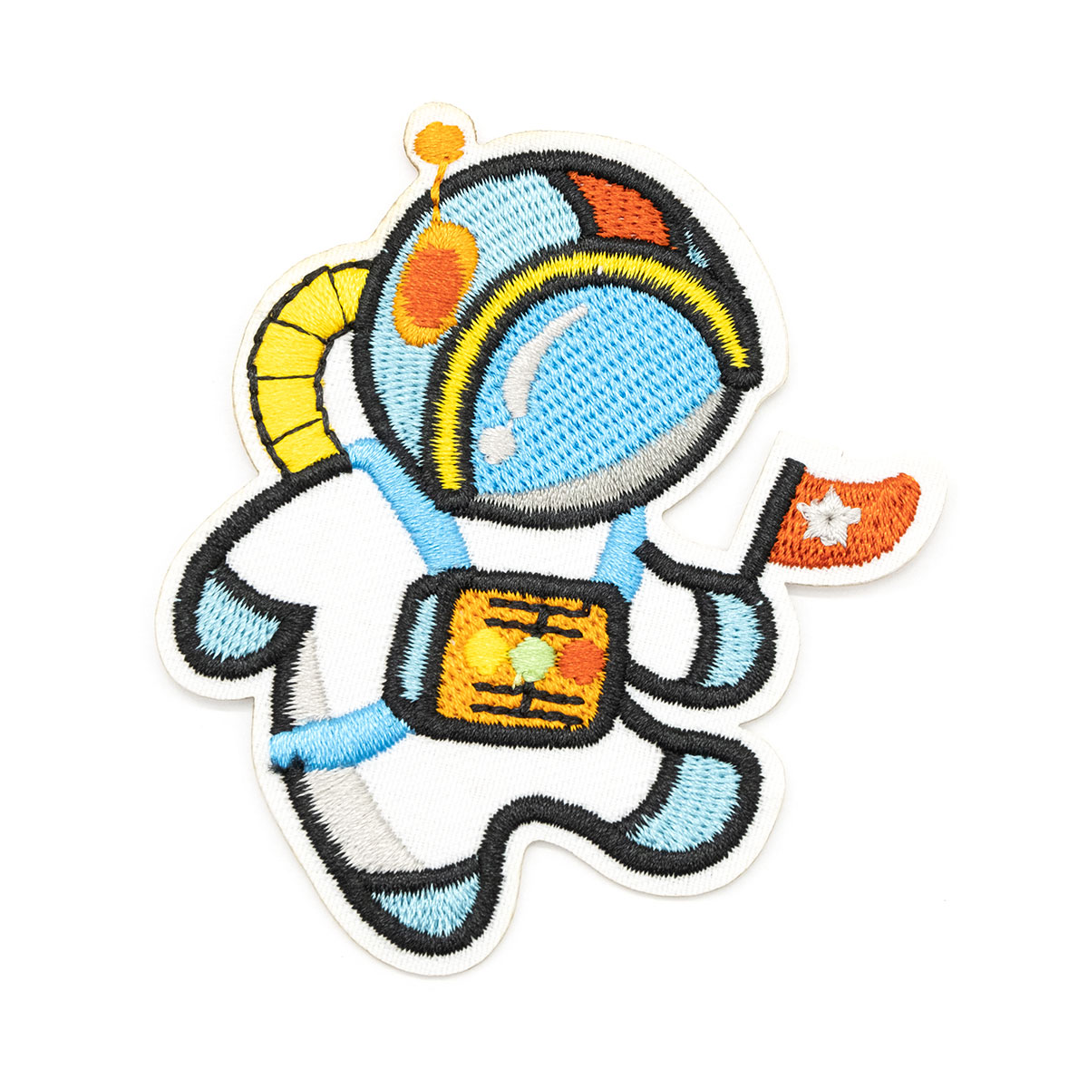 Термоаппликация Hobby Pro нашивка Космонавт с флагом 7.5х8 см для ремонта и украшения одежды - фото 1