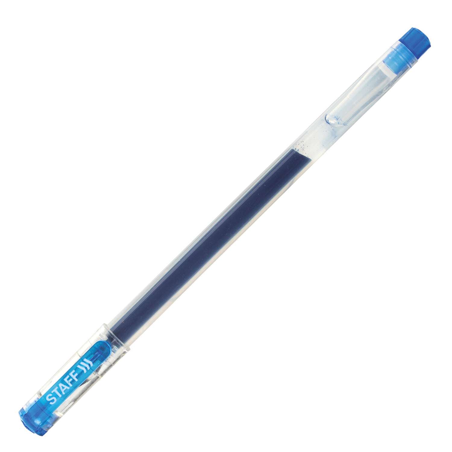 Ручки гелевые Staff синие 12 штук - фото 5