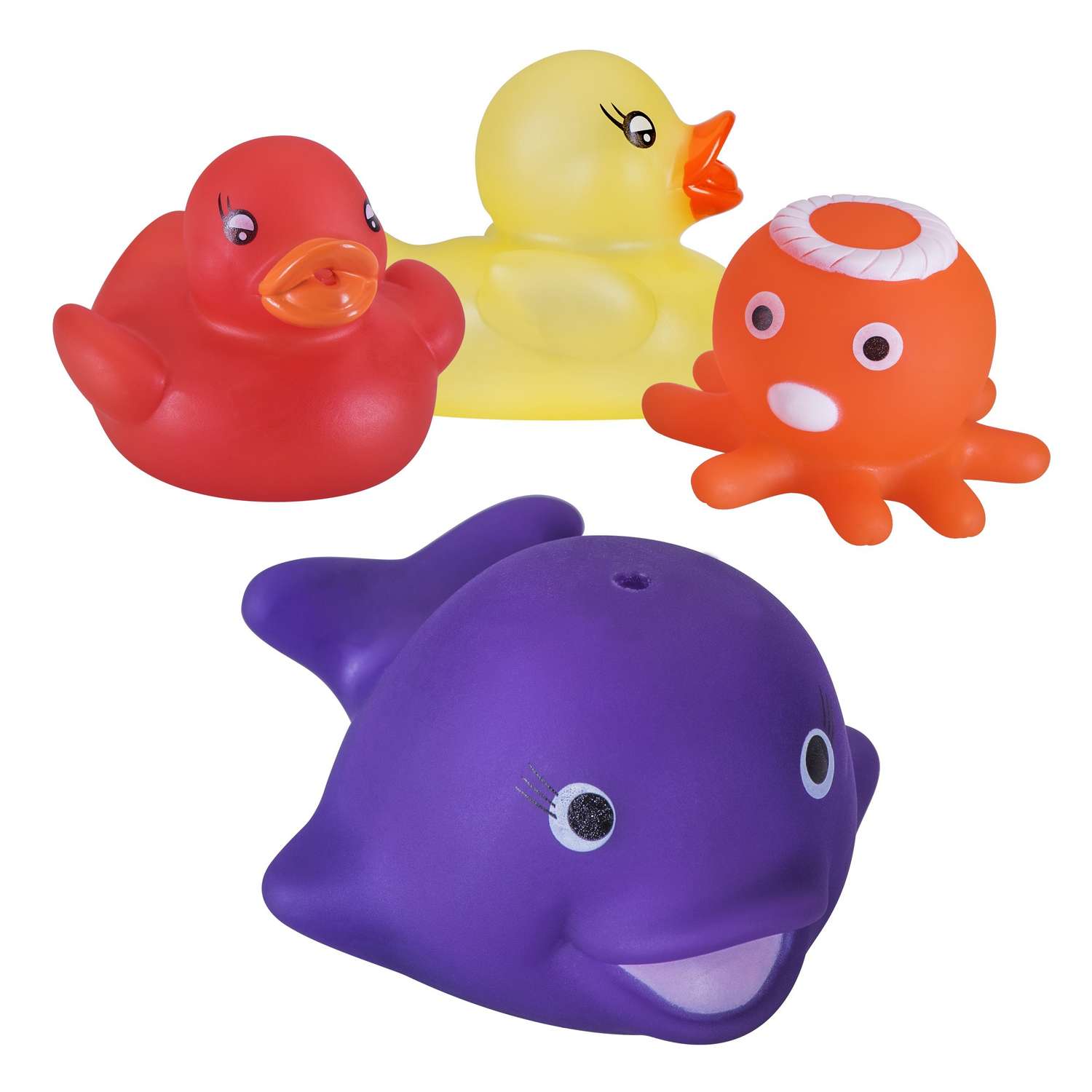 Игрушки для ванны меняющие цвет Курносики Веселое купание 4 шт. - фото 1