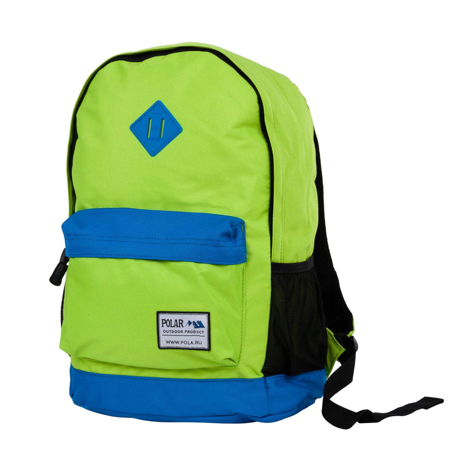 Рюкзак школьный POLAR Городской зеленый с синим - фото 1