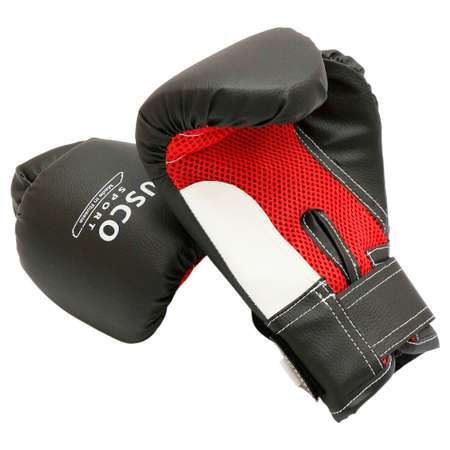 Перчатки боксерские RuscoSport черные 4 унц