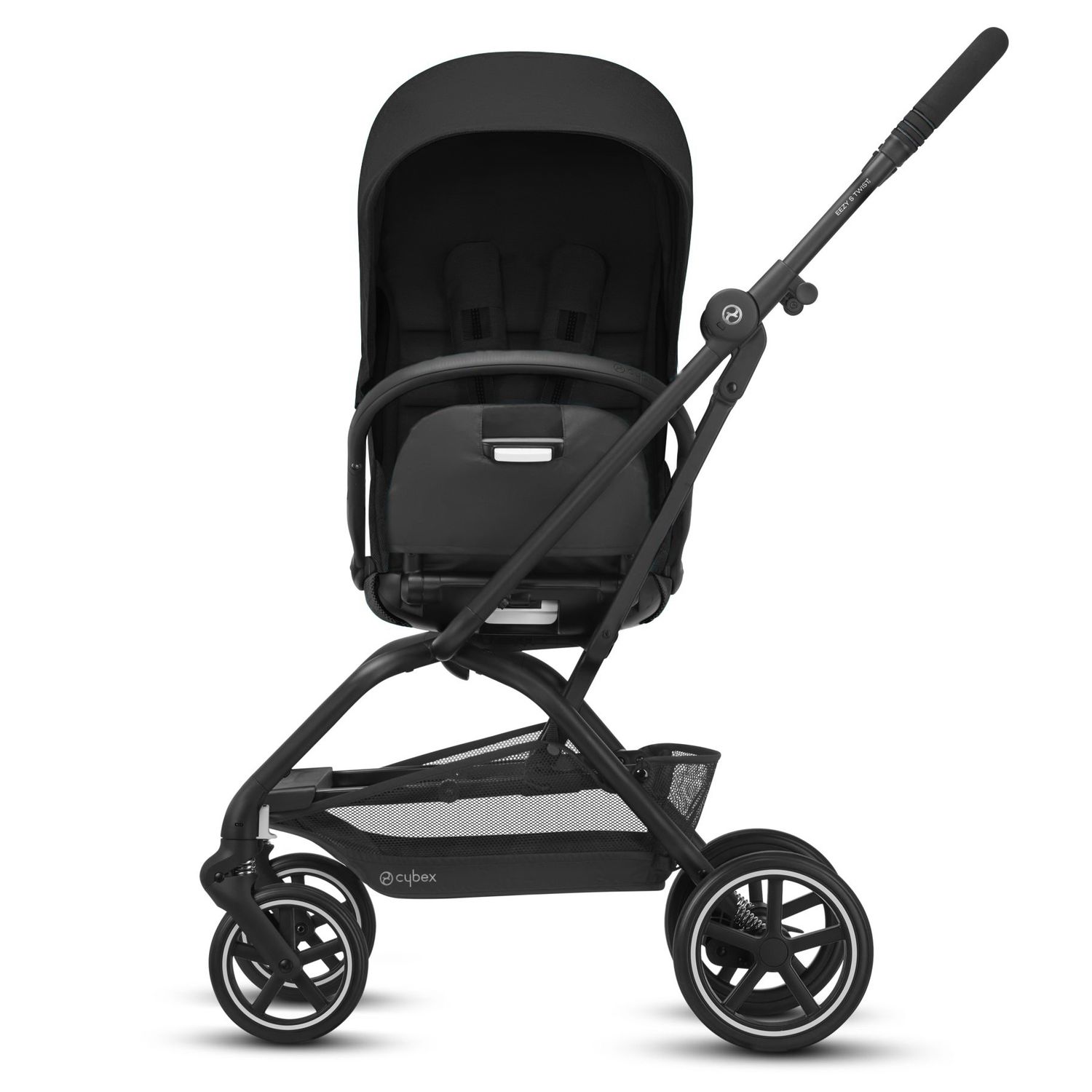 Коляска Cybex Eezy S Twist+ 2 BLK с дождевиком и бампером Deep Black - фото 3