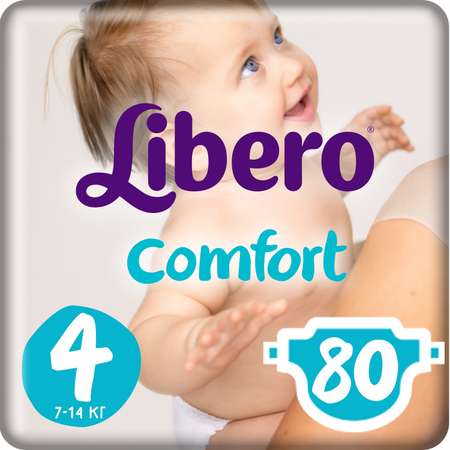 Подгузники Libero Comfort 4 7-14кг 80шт