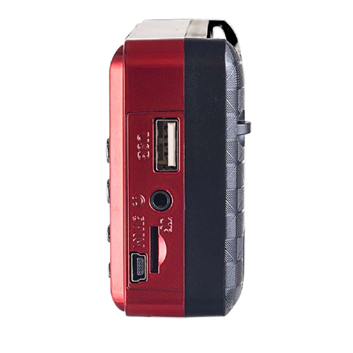 Радиоприемник Perfeo цифровой PALM FM 87.5-108МГц MP3 питание USB или 18650 красный i90-RED - фото 2