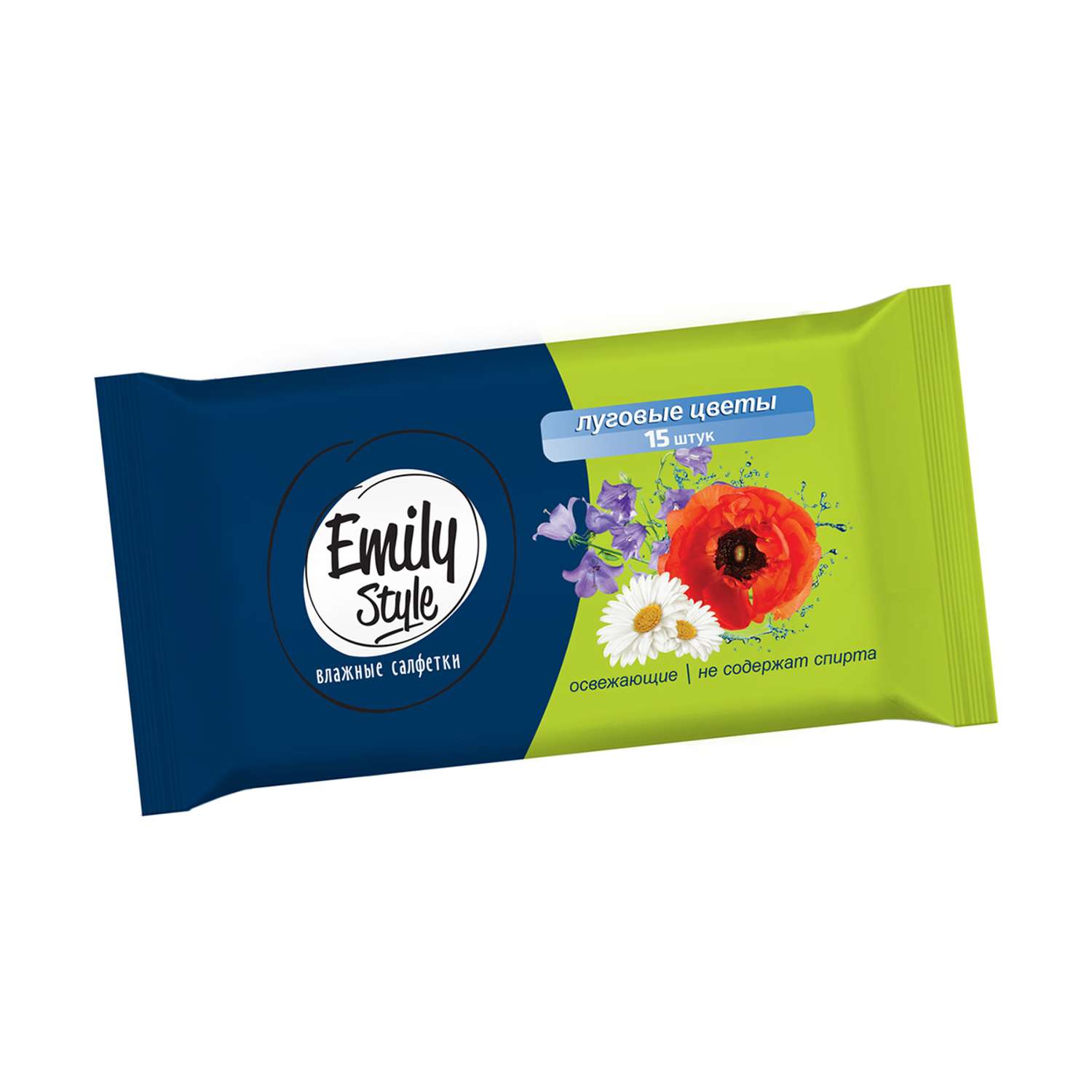 Влажные салфетки Emily style Луговые цветы универсальные упаковка 15 шт - фото 1