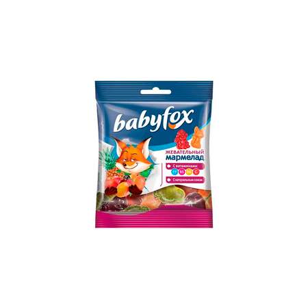 Мармелад BabyFox жевательный с соком ягод и фруктов 33 пачки по 30 грамм