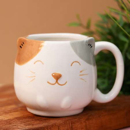 Кружка керамическая iLikeGift Happy cat