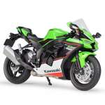 Мотоцикл Welly Kawasaki Ninja ZX-10R 1:12 без механизмов зеленый