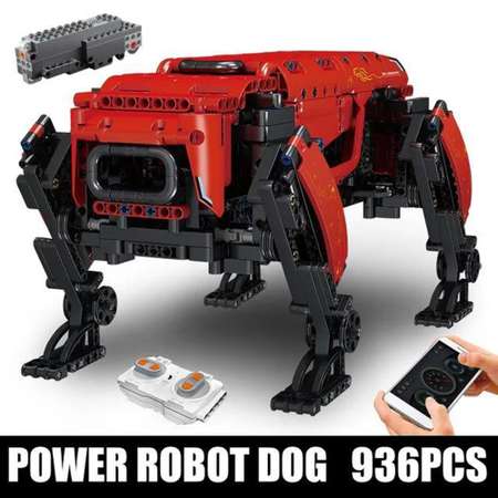 Конструктор Mould King Робот собака BD2 с ДУ красная 936 деталей